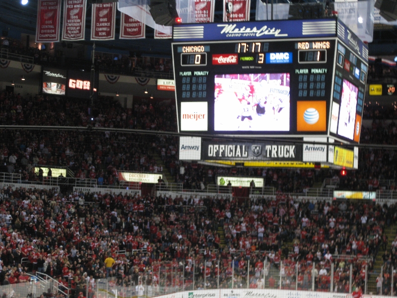 Preview of the new jumbotron at Little Caesars Arena r/hockey